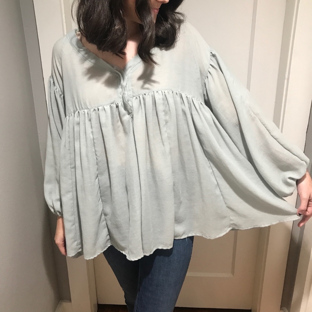 Peplum Peasant Blouse